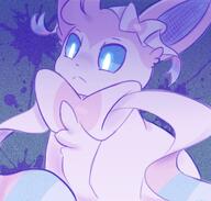 amount:solo atmosphere:spooky body-type:feral series:eeveelutions series:pokemon species:sylveon style:dim // 1000x951 // 181KB