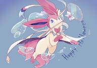 amount:solo atmosphere:bubbles body-type:feral cloak magical-girl outfit series:eeveelutions series:pokemon species:sylveon style:kawaii // 2130x1502 // 1.3MB