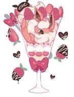 amount:solo body-type:feral cake cramped food series:eeveelutions series:pokemon species:flareon sundae sweets wearing-bow // 750x984 // 56KB