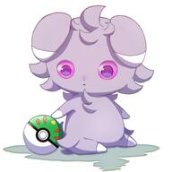amount:solo body-type:semi-anthro friend-ball pokeball series:pokemon species:espurr style:chromatic-aberration // 2000x2000 // 165KB