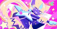amount:solo body-type:anthro body-type:semi-anthro outfit species:zeraora style:dithering style:kawaii style:outline // 1920x991 // 1.2MB