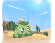 amount:solo atmosphere:desert body-type:blob cactus crown feminine flower freckles species:cacnea style:girly style:lineless style:painted wearing-flower // 2300x1800 // 196KB