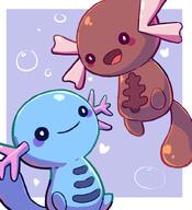 amount:multiple amount:pair body-type:semi-anthro species:paldean-wooper species:wooper style:abstract-background style:bounce-lighting style:colored-lines style:contrasting-colors style:kawaii // 728x800 // 175KB