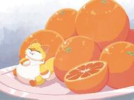amount:solo body-type:overweight body-type:semi-anthro oc orange-(fruit) species:fox style:painted // 2040x1530 // 292KB
