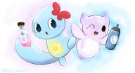 amount:pair body-type:blob body-type:semi-anthro style:kawaii style:opposite-background style:split-background wearing-bow // 2048x1112 // 146KB