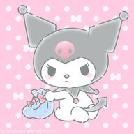 amount:solo body-type:semi-anthro character:kuromi style:abstract-background style:girly style:playful // 1600x1600 // 236KB