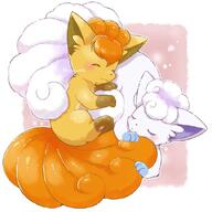 amount:pair body-type:feral species:alolan-vulpix species:vulpix style:kawaii // 600x600 // 62KB