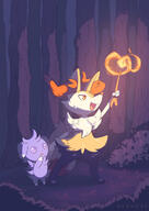amazed amount:pair amount:solo atmosphere:forest atmosphere:powerful body-type:semi-anthro hall-of-fame:bronze series:pokemon species:espurr style:dim // 900x1274 // 173KB