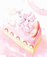 amount:pair amount:solo atmosphere:frilly-background body-type:blob body-type:semi-anthro cake feminine flower food hall-of-fame:bronze hall-of-fame:silver heart-sweet species:alcremie species:food-creature strawberry strawberry-shortcake style:girly style:one-color style:pink style:very-girly sweets wearing-flower // 914x1091 // 175KB
