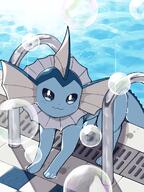 amount:solo atmosphere:bubbles atmosphere:pool atmosphere:sunlight body-type:feral series:eeveelutions series:pokemon species:vaporeon style:girly style:kawaii style:noisy style:sparkly // 960x1280 // 220KB