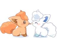 amount:pair body-type:feral pocky sharing-pocky species:alolan-vulpix species:vulpix style:kawaii style:playful // 1024x768 // 55KB