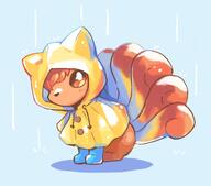 amount:solo atmosphere:rain body-type:feral raincoat species:vulpix style:kawaii // 1322x1166 // 100KB