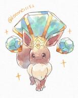 amount:solo body-type:feral series:pokemon species:eevee style:watercolor terastallization // 1337x1671 // 353KB