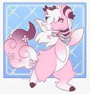amount:solo body-type:semi-anthro feminine flower scarf species:ampharos style:girly style:outline style:pastel-colors wearing-flower // 1562x1620 // 238KB