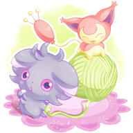 amount:pair body-type:semi-anthro grouping:cat-pokemon series:pokemon species:espurr species:skitty style:outline style:playful yarn // 2000x2000 // 1.8MB