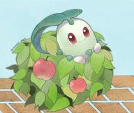 amount:solo apple atmosphere:town body-type:feral species:chikorita style:kawaii style:painted // 2000x1697 // 471KB