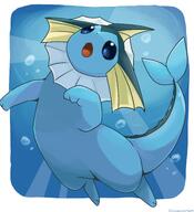 amount:solo atmosphere:undersea body-type:feral body-type:slightly-chubby series:eeveelutions series:pokemon species:vaporeon style:kawaii style:sunrays // 2372x2604 // 322KB