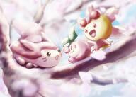 amount:multiple amount:pair atmosphere:petals atmosphere:sunlight body-type:blob body-type:feral species:cherrim species:cherubi species:furret style:intentional-blur style:painted // 1544x1103 // 210KB