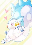 amount:solo body-type:feral body-type:semi-anthro species:pachirisu style:painted style:pastel-colors style:playful // 1483x2048 // 213KB