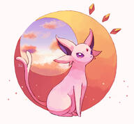 amount:solo atmosphere:sunlight body-type:feral forehead-gem hall-of-fame:bronze series:eeveelutions series:pokemon species:espeon style:girly style:kawaii style:painted style:sparkly // 1687x1560 // 1.8MB