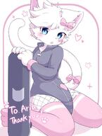 amount:solo body-type:anthro fishnet-leggings hoodie pinkft species:cat style:girly style:kawaii style:kemono style:one-color style:pink sweater thigh-highs tight-hoodie wearing-bow // 909x1207 // 129KB