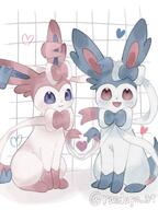 affection amount:pair body-type:feral heart-shape series:eeveelutions series:pokemon species:shiny-pokemon species:sylveon style:noisy // 768x1024 // 117KB