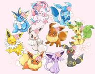 amount:multiple body-type:feral feminine flower grouping:all-eeveelutions series:pokemon species:eevee style:girly style:kawaii style:playful wearing-flower // 920x720 // 137KB