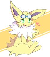 amount:solo body-type:feral body-type:semi-anthro goggles series:eeveelutions series:pokemon species:jolteon style:abstract-background visual-teasing // 1800x2040 // 198KB