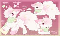amount:solo body-type:feral fang hair-blocking-eye hall-of-fame:bronze hall-of-fame:silver happy oc scarf species:alolan-vulpix species:vulpix star-eyes style:border style:girly style:kawaii style:pastel-colors style:playful style:ref style:very-girly style:very-playful UwU // 2048x1229 // 340KB