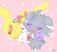 amount:pair body-type:semi-anthro espurr species:jirachi style:girly style:kawaii style:sparkly // 782x710 // 51KB