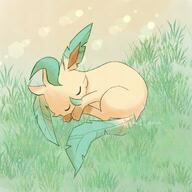 amount:solo atmosphere:field body-type:feral series:eeveelutions series:pokemon species:leafeon // 1000x1000 // 157KB
