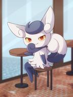amount:solo atmosphere:cafe atmosphere:restaurant body-type:anthro body-type:semi-anthro species:meowstic style:intentional-blur style:kawaii // 1536x2048 // 218KB