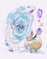 amount:pair body-type:feral series:eeveelutions series:pokemon species:eevee species:lumineon species:vaporeon style:kawaii // 960x1200 // 107KB