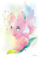 amount:solo body-type:semi-anthro hall-of-fame:bronze pecha-berry species:minccino species:shiny-pokemon style:girly style:kawaii style:sparkly style:watercolor // 845x1233 // 1.1MB