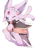amount:solo body-type:feral forehead-gem heart-eyes maid outfit series:eeveelutions series:pokemon species:espeon style:noisy wink // 768x1006 // 81KB