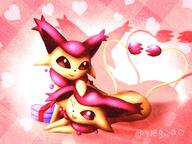 affection amount:pair atmosphere:valentines-day body-type:feral cuddling heart-shape presents species:delcatty style:girly style:noisy style:one-color style:pink // 1000x750 // 178KB