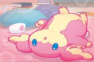 amount:solo atmosphere:home body-type:anthro body-type:semi-anthro body-type:slightly-chubby species:audino style:girly style:playful style:sparkly // 605x399 // 64KB