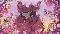 amount:solo atmosphere:flowers body-type:blob flower hall-of-fame:bronze hall-of-fame:silver species:aromatisse style:girly style:pastel-colors style:sparkly style:tricolor wink // 610x354 // 69KB