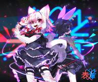 amount:pair body-type:anthro dress outfit species:bunny species:fox style:glow style:kemono thigh-highs // 1920x1609 // 487KB