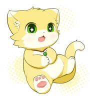 amount:solo body-type:feral body-type:slightly-chubby necklace species:cat style:dithering style:kawaii // 1879x2000 // 169KB