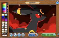 amount:solo atmosphere:evil body-type:feral series:eeveelutions series:pokemon species:umbreon style:colored-lighting // 3888x2528 // 576KB