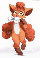 amount:solo body-type:anthro body-type:semi-anthro scarf species:vulpix style:dithering style:kemono style:painted // 1237x1800 // 202KB