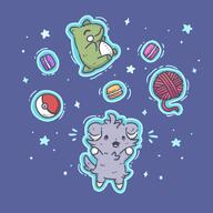 amount:solo body-type:semi-anthro fluffified plush series:pokemon species:espurr style:outline style:playful telekinesis // 1800x1800 // 202KB