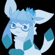 amount:solo body-type:feral crown flower glasses hall-of-fame:bronze hall-of-fame:silver nerdy oc series:eeveelutions series:pokemon species:glaceon wearing-bow // 712x712 // 488KB