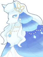amount:solo body-type:feral dress princess species:alolan-ninetales style:girly style:sketch // 1518x1998 // 254KB