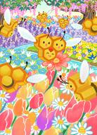 amount:multiple amount:solo atmosphere:field atmosphere:flower-field atmosphere:flowers atmosphere:river body-type:feral flower series:tcg-pocket-art species:combee style:colored-pencil style:lineless wisteria // 734x1024 // 1.5MB