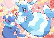 amount:pair atmosphere:assorted-objects atmosphere:fashion atmosphere:pearl-kingdom body-type:feral hall-of-fame:bronze lipstick necklace species:brionne species:popplio style:girly style:kawaii style:outline style:pastel-colors style:playful style:very-girly style:very-playful // 1200x838 // 126KB