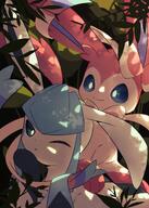 amount:pair atmosphere:forest atmosphere:sunlight body-type:feral series:eeveelutions series:pokemon species:sylveon // 1460x2048 // 300KB