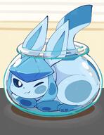 amount:solo atmosphere:home body-type:feral cramped series:eeveelutions series:pokemon species:glaceon style:simple-colors wink // 2480x3211 // 3.6MB