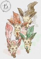 amount:multiple atmosphere:seasons body-type:feral hall-of-fame:bronze series:eeveelutions series:pokemon species:leafeon style:watercolor // 890x1270 // 230KB